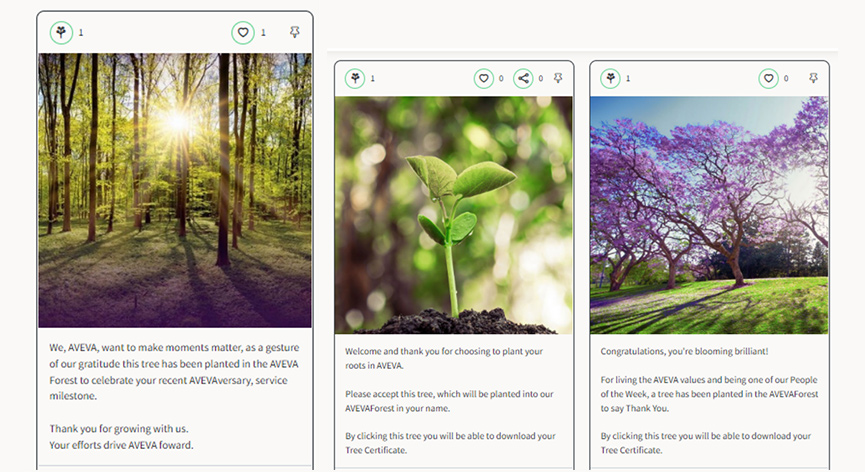 Growing together: Honoring our employees – and the planet – with the AVEVA Forest