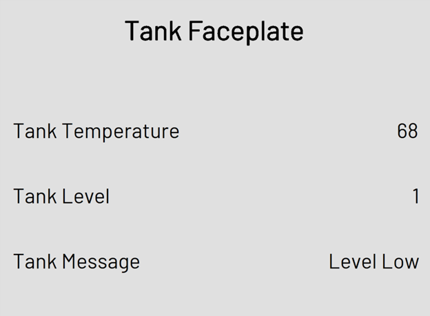Tank Message field 