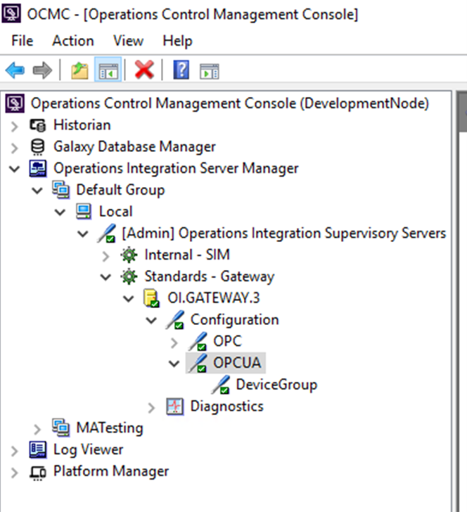 Open the Operations Control Management Console (OCMC)
