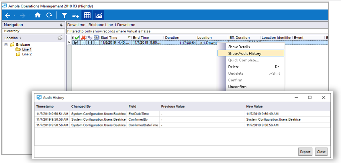 Audit History