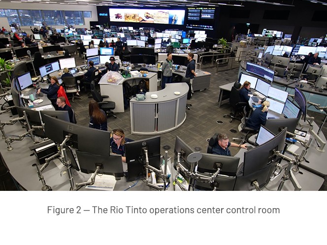 Rio Tinto operations center control room
