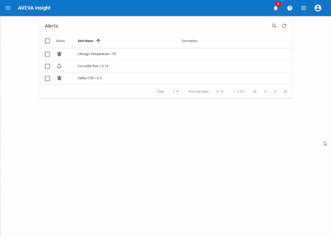 Tailor your own alerts in AVEVA Insight plus you can suspend or activate alerts at any time