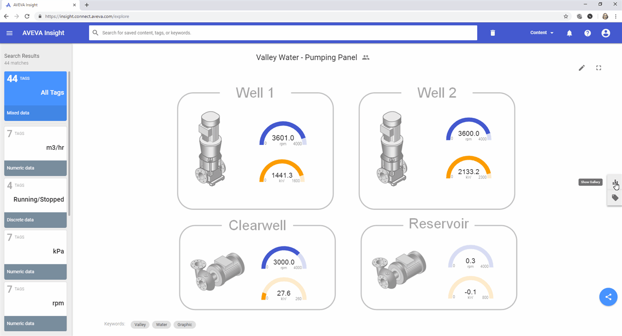 Simple drag and drop method to build process graphics in the cloud with AVEVA Insight